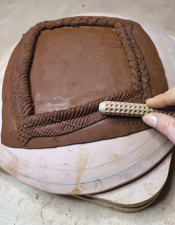 10 Reinforce any low or thin spots on the foot using a small slug of clay.
