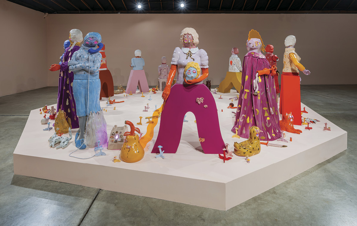 1 Emily Counts' “Sea of Vapors” at Oregon Contemporary, mixed-media installation, 2024–2025. Photo: Mario Gallucci.