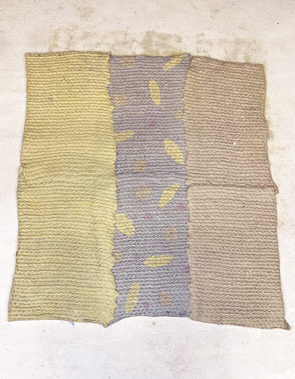 7 Continue joining six slabs together to create a larger, patchwork slab.