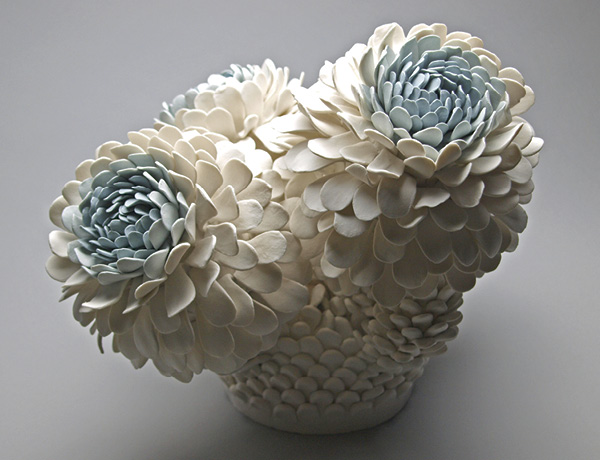Linda Southwell's The Tree of Aphrodite, 13⅜ in. (34 cm) in height, porcelain, body stain.