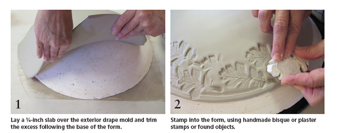 textured bisque mold
