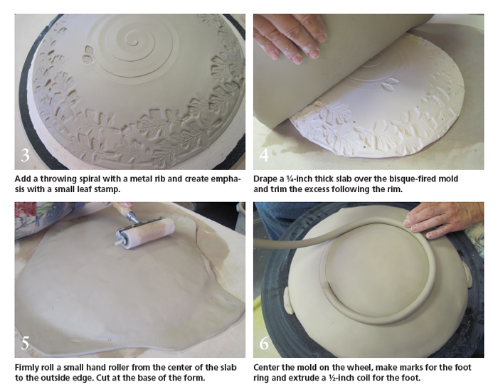 textured bisque mold